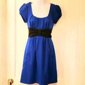 XOXO Blue Dress, short sleeves